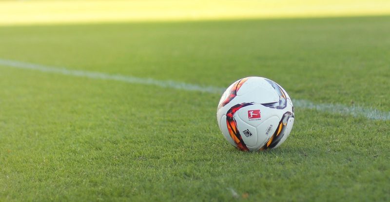 A ball on a Bundesliga Pitch
