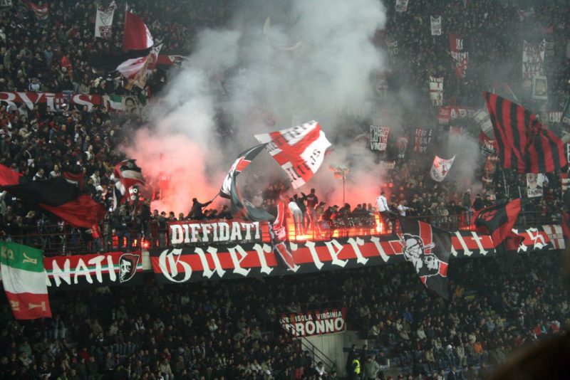 AC Milan fans celebrating