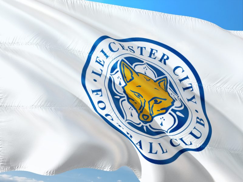 The flag of Leicester City