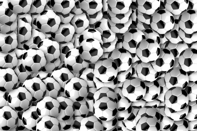Over a hundred footballs