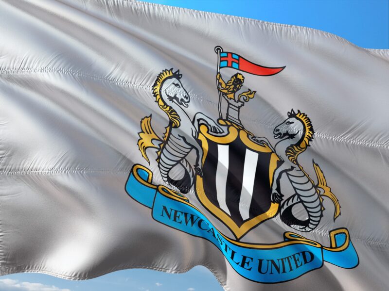 The flag of Newcastle United