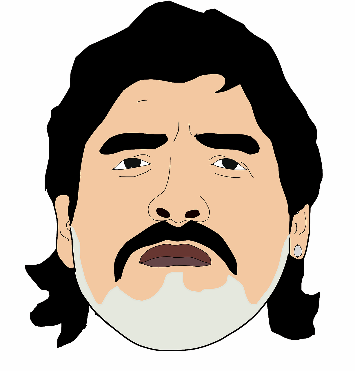 A drawing of Diego Maradona