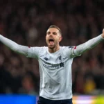 Jordan Henderson of Liverpool during the Premier League match between West Ham United and Liverpool