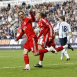 Liverpool's Fernando Torres celebrates scoring his sides second goal